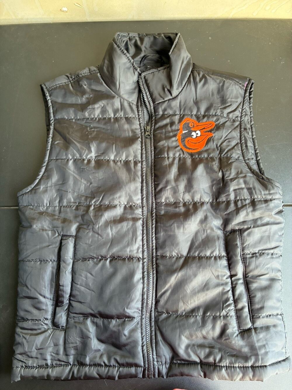 Baltimore Orioles Black Puffy Vest Size M